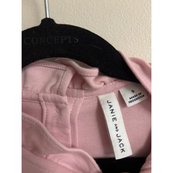 Janie & Jack Faux Fur Dropwaist Ponte Dress Pink Girls Kids Size 5 - Picture 3 of 7